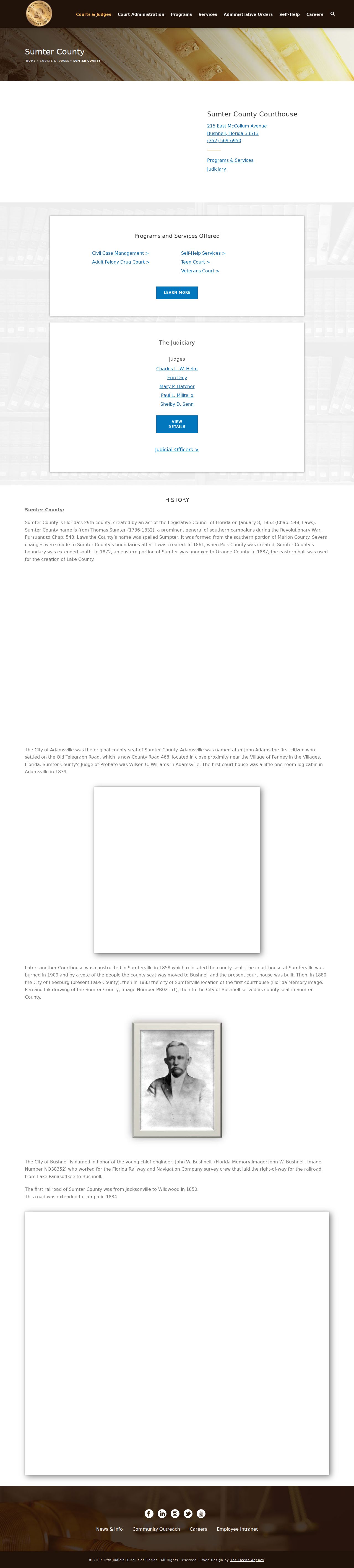 Sumter County courthouse and judicial center information